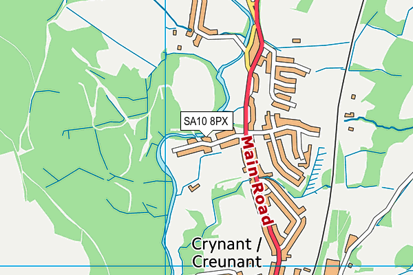 SA10 8PX map - OS VectorMap District (Ordnance Survey) SA10 8PX map - OS VectorMap District (Ordnance Survey)