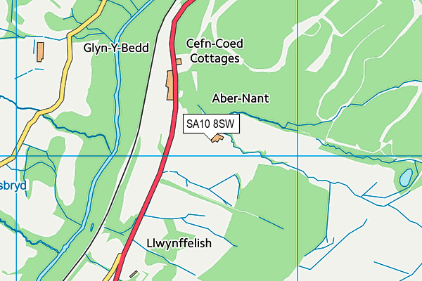 SA10 8SW map - OS VectorMap District (Ordnance Survey) SA10 8SW map - OS VectorMap District (Ordnance Survey)