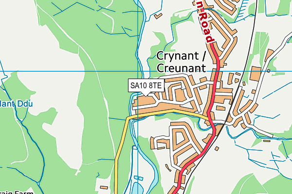 SA10 8TE map - OS VectorMap District (Ordnance Survey) SA10 8TE map - OS VectorMap District (Ordnance Survey)
