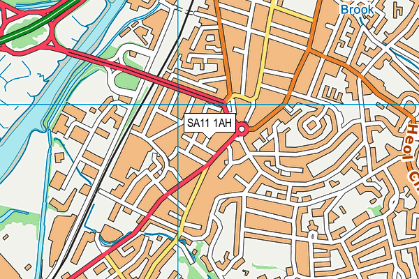SA11 1AH map - OS VectorMap District (Ordnance Survey) SA11 1AH map - OS VectorMap District (Ordnance Survey)