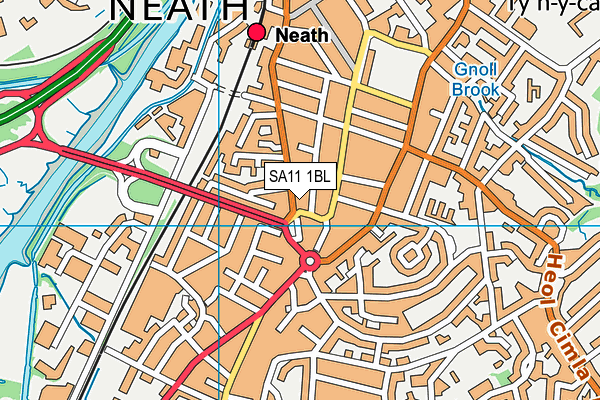 SA11 1BL map - OS VectorMap District (Ordnance Survey) SA11 1BL map - OS VectorMap District (Ordnance Survey)