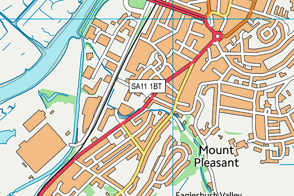 SA11 1BT map - OS VectorMap District (Ordnance Survey) SA11 1BT map - OS VectorMap District (Ordnance Survey)