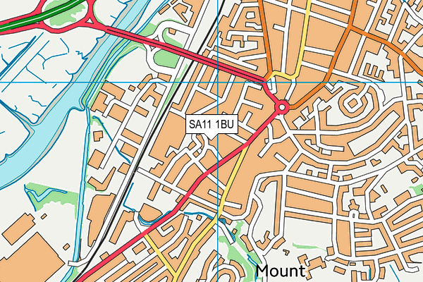 SA11 1BU map - OS VectorMap District (Ordnance Survey) SA11 1BU map - OS VectorMap District (Ordnance Survey)