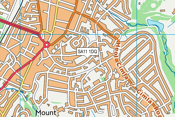 SA11 1DQ map - OS VectorMap District (Ordnance Survey) SA11 1DQ map - OS VectorMap District (Ordnance Survey)