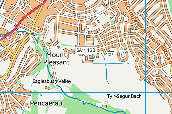 SA11 1GB map - OS VectorMap District (Ordnance Survey) SA11 1GB map - OS VectorMap District (Ordnance Survey)