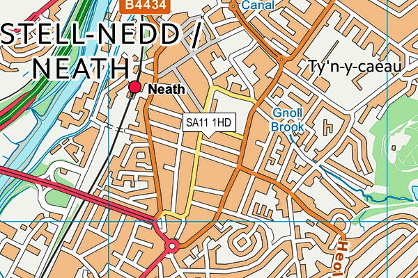 SA11 1HD map - OS VectorMap District (Ordnance Survey) SA11 1HD map - OS VectorMap District (Ordnance Survey)