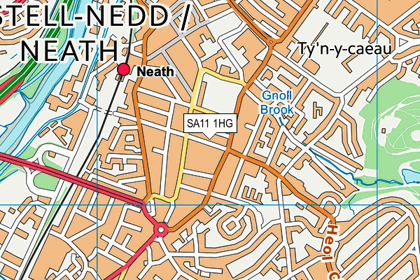 SA11 1HG map - OS VectorMap District (Ordnance Survey) SA11 1HG map - OS VectorMap District (Ordnance Survey)