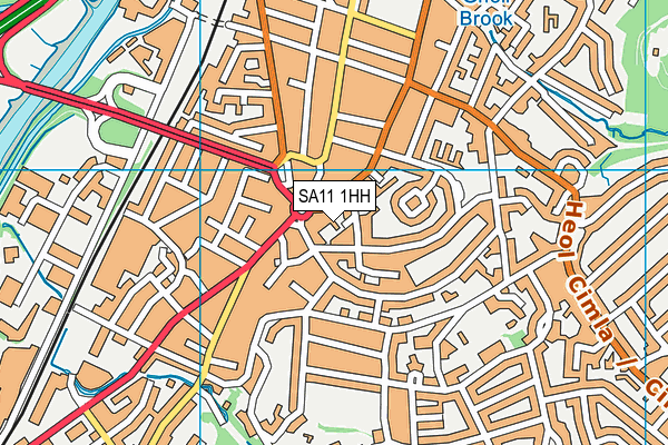 SA11 1HH map - OS VectorMap District (Ordnance Survey) SA11 1HH map - OS VectorMap District (Ordnance Survey)