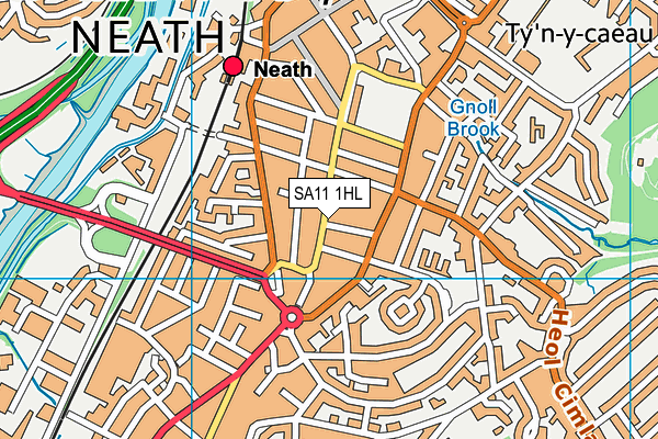 SA11 1HL map - OS VectorMap District (Ordnance Survey)