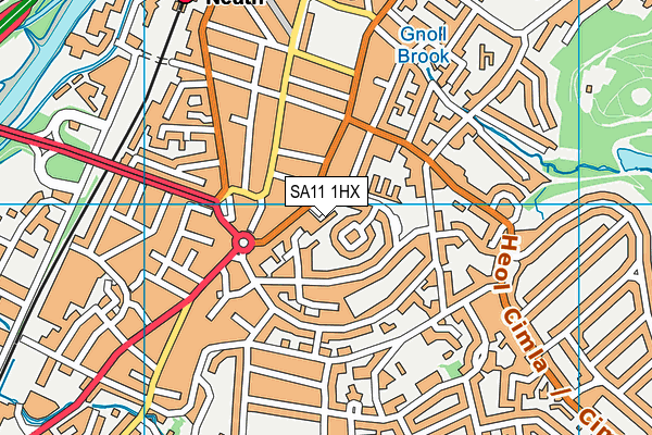 SA11 1HX map - OS VectorMap District (Ordnance Survey) SA11 1HX map - OS VectorMap District (Ordnance Survey)
