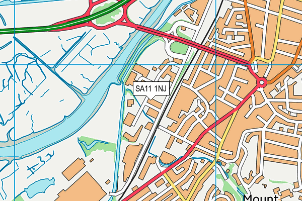 SA11 1NJ map - OS VectorMap District (Ordnance Survey) SA11 1NJ map - OS VectorMap District (Ordnance Survey)