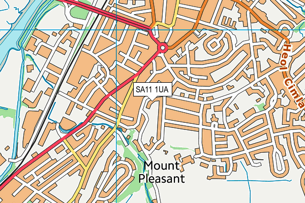 SA11 1UA map - OS VectorMap District (Ordnance Survey) SA11 1UA map - OS VectorMap District (Ordnance Survey)