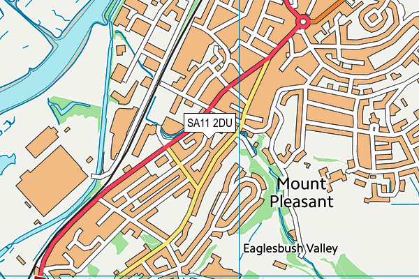 SA11 2DU map - OS VectorMap District (Ordnance Survey) SA11 2DU map - OS VectorMap District (Ordnance Survey)