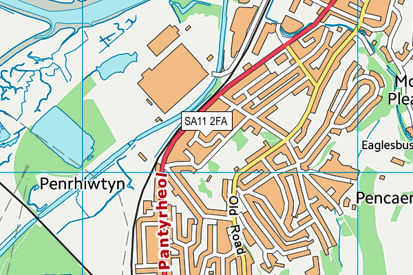 SA11 2FA map - OS VectorMap District (Ordnance Survey) SA11 2FA map - OS VectorMap District (Ordnance Survey)