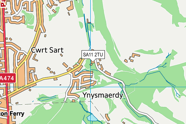 SA11 2TU map - OS VectorMap District (Ordnance Survey) SA11 2TU map - OS VectorMap District (Ordnance Survey)