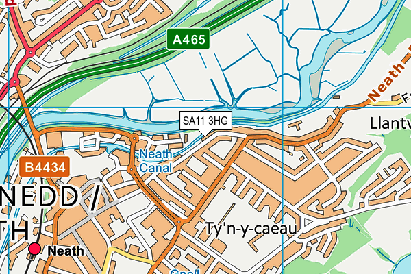 SA11 3HG map - OS VectorMap District (Ordnance Survey) SA11 3HG map - OS VectorMap District (Ordnance Survey)