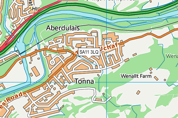 SA11 3LQ map - OS VectorMap District (Ordnance Survey) SA11 3LQ map - OS VectorMap District (Ordnance Survey)