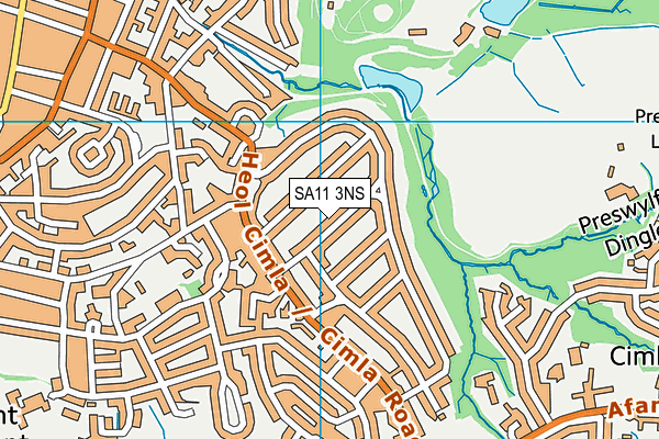 SA11 3NS map - OS VectorMap District (Ordnance Survey) SA11 3NS map - OS VectorMap District (Ordnance Survey)