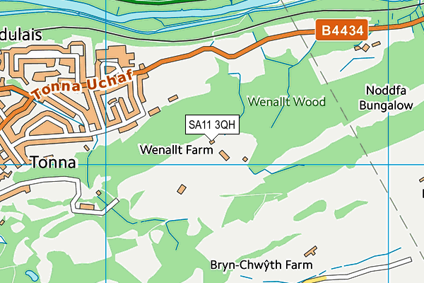 SA11 3QH map - OS VectorMap District (Ordnance Survey) SA11 3QH map - OS VectorMap District (Ordnance Survey)