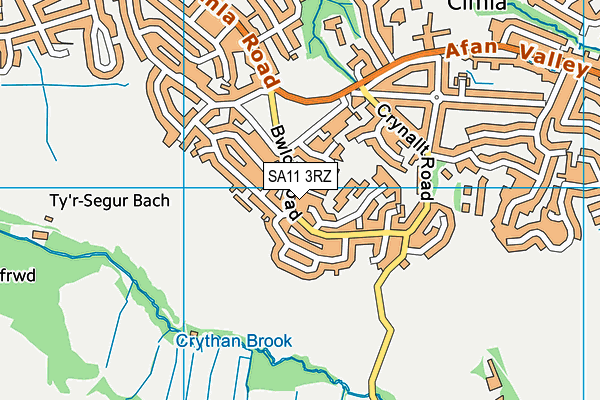 SA11 3RZ map - OS VectorMap District (Ordnance Survey) SA11 3RZ map - OS VectorMap District (Ordnance Survey)