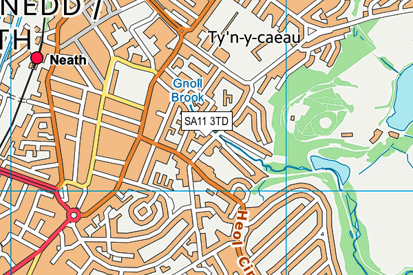SA11 3TD map - OS VectorMap District (Ordnance Survey) SA11 3TD map - OS VectorMap District (Ordnance Survey)