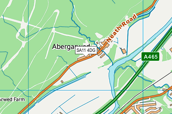 SA11 4DG map - OS VectorMap District (Ordnance Survey) SA11 4DG map - OS VectorMap District (Ordnance Survey)
