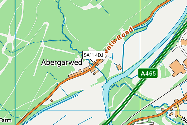 SA11 4DJ map - OS VectorMap District (Ordnance Survey) SA11 4DJ map - OS VectorMap District (Ordnance Survey)