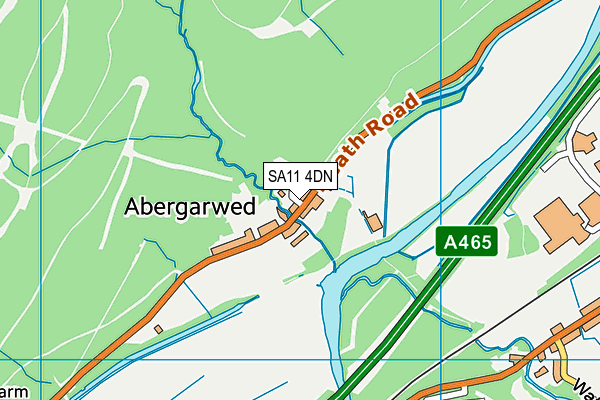 SA11 4DN map - OS VectorMap District (Ordnance Survey) SA11 4DN map - OS VectorMap District (Ordnance Survey)