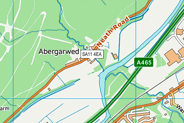 SA11 4EA map - OS VectorMap District (Ordnance Survey) SA11 4EA map - OS VectorMap District (Ordnance Survey)