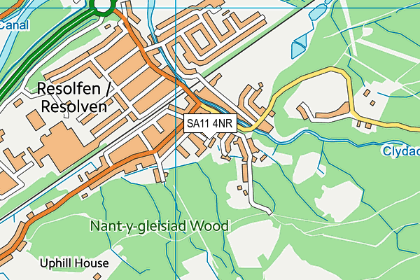 SA11 4NR map - OS VectorMap District (Ordnance Survey) SA11 4NR map - OS VectorMap District (Ordnance Survey)