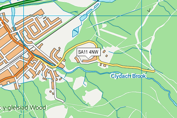 SA11 4NW map - OS VectorMap District (Ordnance Survey) SA11 4NW map - OS VectorMap District (Ordnance Survey)