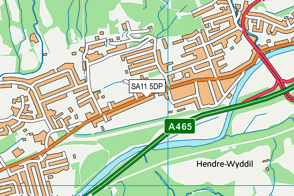 SA11 5DP map - OS VectorMap District (Ordnance Survey) SA11 5DP map - OS VectorMap District (Ordnance Survey)