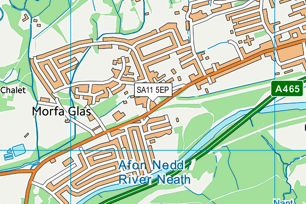 SA11 5EP map - OS VectorMap District (Ordnance Survey) SA11 5EP map - OS VectorMap District (Ordnance Survey)