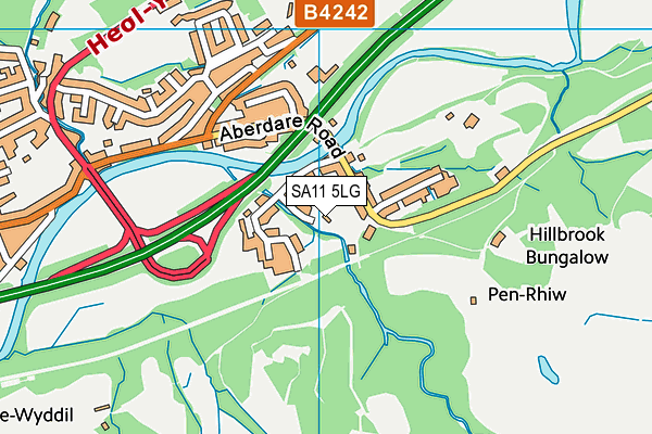 SA11 5LG map - OS VectorMap District (Ordnance Survey) SA11 5LG map - OS VectorMap District (Ordnance Survey)