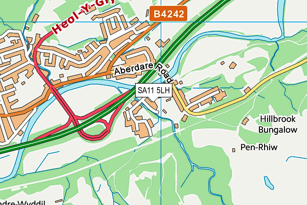 SA11 5LH map - OS VectorMap District (Ordnance Survey) SA11 5LH map - OS VectorMap District (Ordnance Survey)