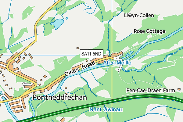 SA11 5ND map - OS VectorMap District (Ordnance Survey) SA11 5ND map - OS VectorMap District (Ordnance Survey)
