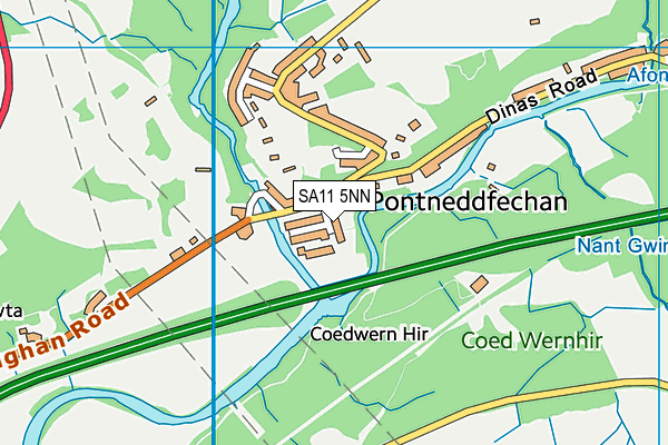 SA11 5NN map - OS VectorMap District (Ordnance Survey) SA11 5NN map - OS VectorMap District (Ordnance Survey)