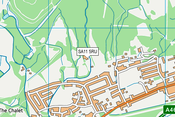 SA11 5RU map - OS VectorMap District (Ordnance Survey) SA11 5RU map - OS VectorMap District (Ordnance Survey)