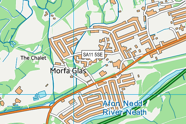 SA11 5SE map - OS VectorMap District (Ordnance Survey) SA11 5SE map - OS VectorMap District (Ordnance Survey)