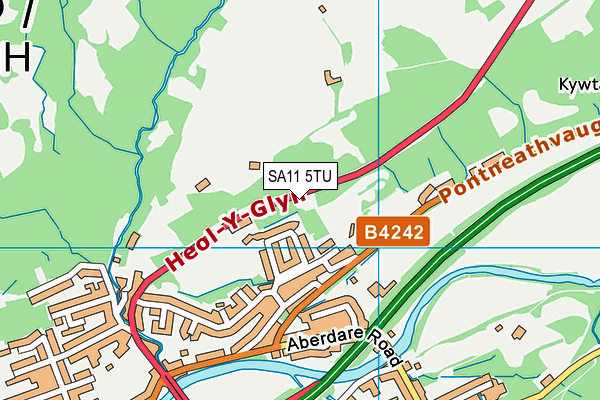 SA11 5TU map - OS VectorMap District (Ordnance Survey) SA11 5TU map - OS VectorMap District (Ordnance Survey)