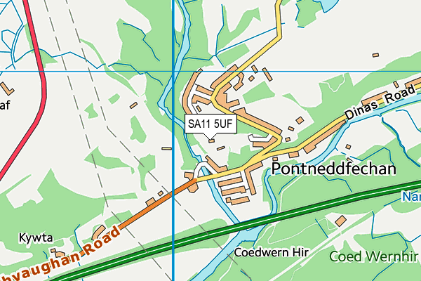 SA11 5UF map - OS VectorMap District (Ordnance Survey) SA11 5UF map - OS VectorMap District (Ordnance Survey)