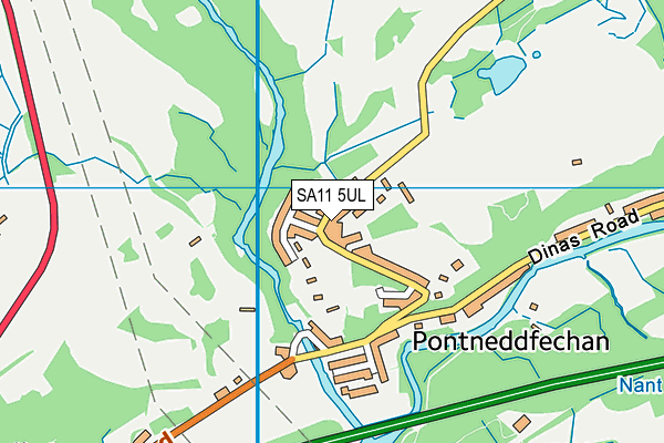 SA11 5UL map - OS VectorMap District (Ordnance Survey) SA11 5UL map - OS VectorMap District (Ordnance Survey)