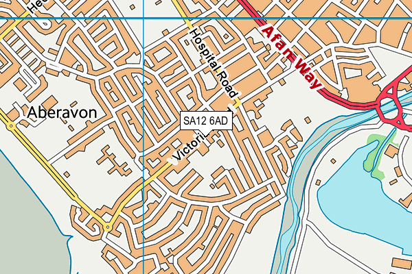 SA12 6AD map - OS VectorMap District (Ordnance Survey)