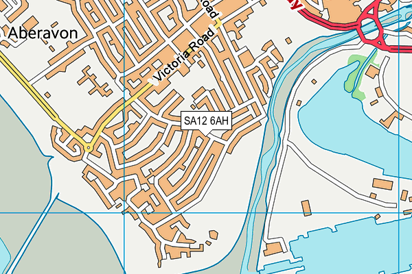 SA12 6AH map - OS VectorMap District (Ordnance Survey) SA12 6AH map - OS VectorMap District (Ordnance Survey)