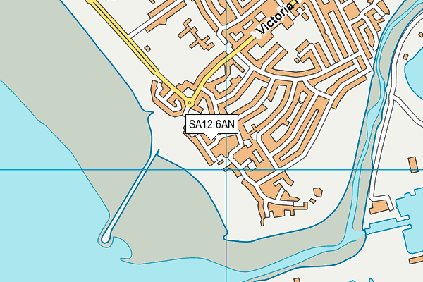 SA12 6AN map - OS VectorMap District (Ordnance Survey) SA12 6AN map - OS VectorMap District (Ordnance Survey)
