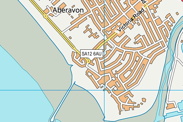 SA12 6AU map - OS VectorMap District (Ordnance Survey) SA12 6AU map - OS VectorMap District (Ordnance Survey)