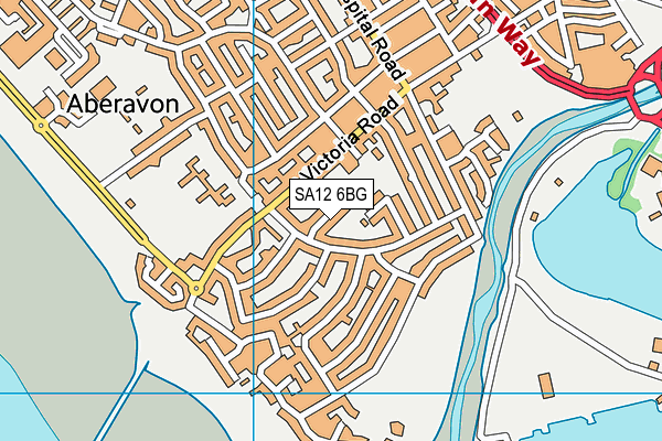 SA12 6BG map - OS VectorMap District (Ordnance Survey) SA12 6BG map - OS VectorMap District (Ordnance Survey)