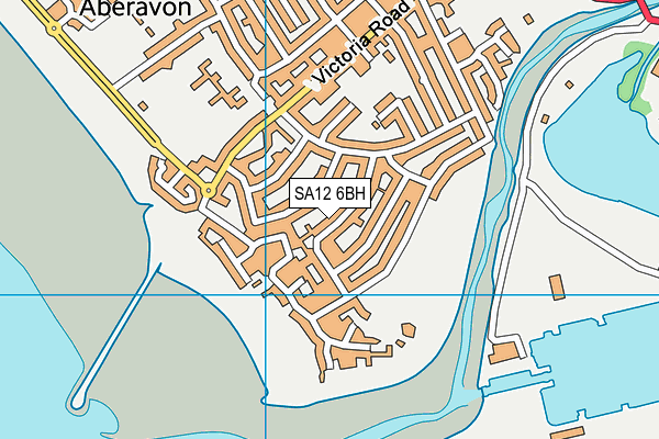 SA12 6BH map - OS VectorMap District (Ordnance Survey)
