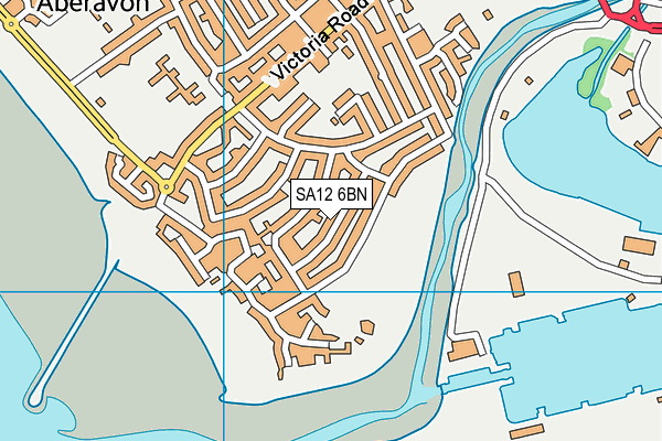 SA12 6BN map - OS VectorMap District (Ordnance Survey) SA12 6BN map - OS VectorMap District (Ordnance Survey)