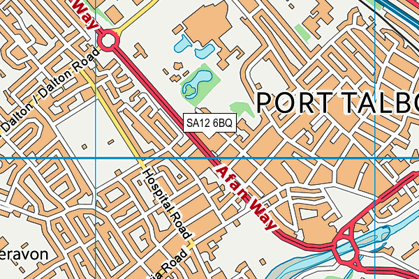 SA12 6BQ map - OS VectorMap District (Ordnance Survey) SA12 6BQ map - OS VectorMap District (Ordnance Survey)
